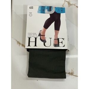 HUE Opaque Footless Tights Women‎ Size 1/S-M Control Top Verbena Dark Green New